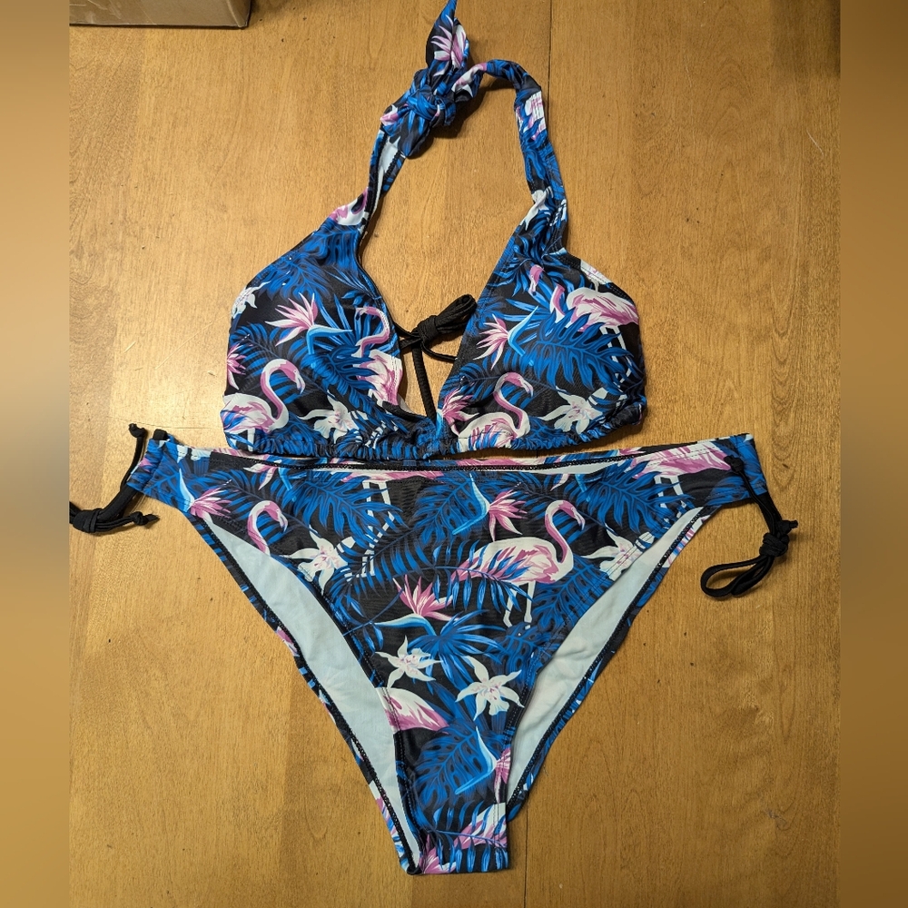 3/$14 NWOT Tropical Flamingo Bikini Swim Set